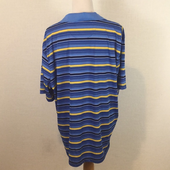 NWOT Chaps Golf blue yellow striped polo! - Picture 4 of 7